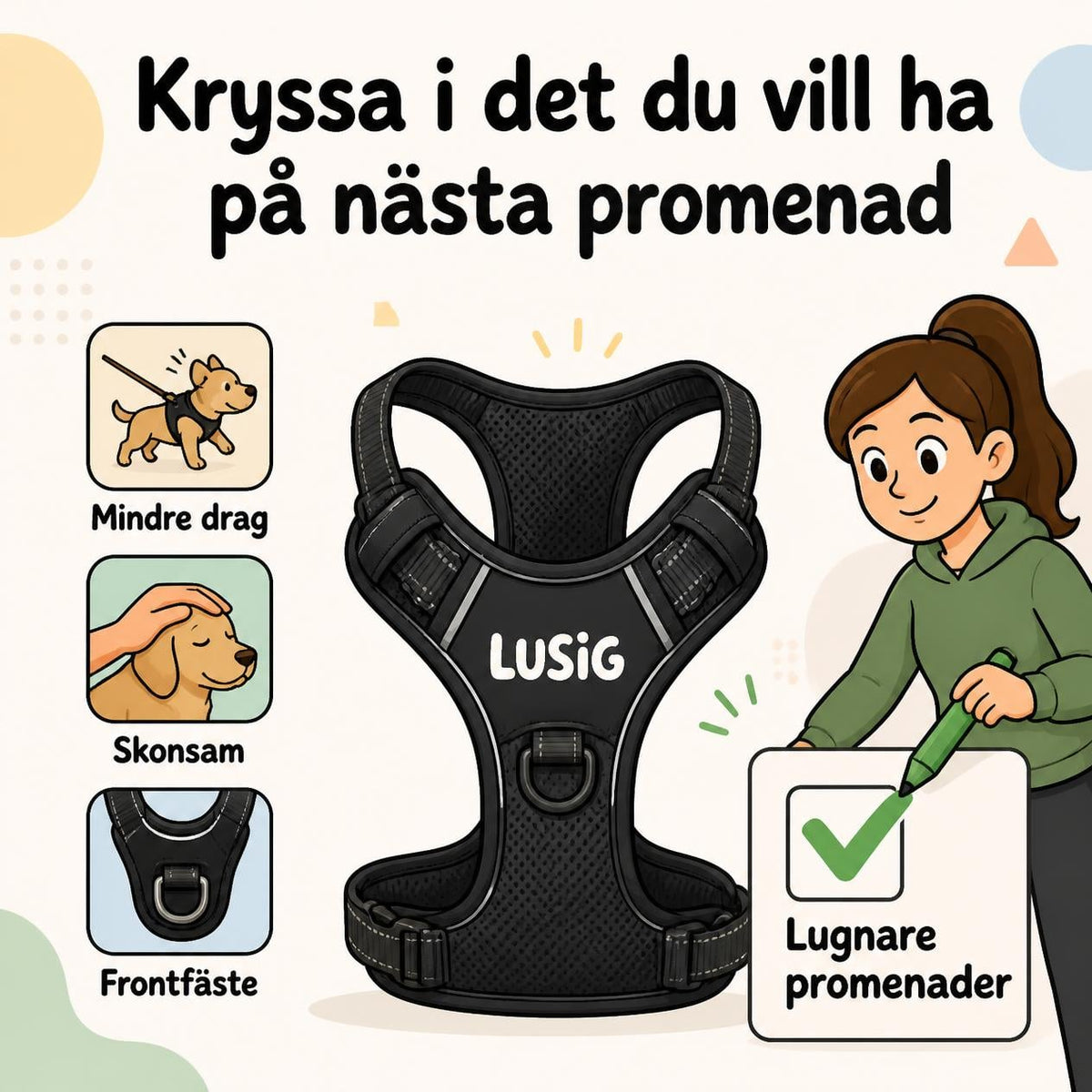 Lusigâą Anti-Drag Hundsele